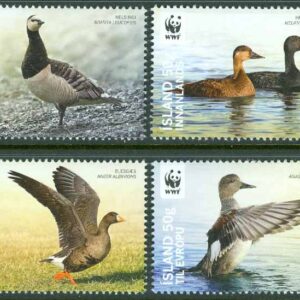 Island – F 1317-1320 WHO 50 år, fåglar, 4 kpl **