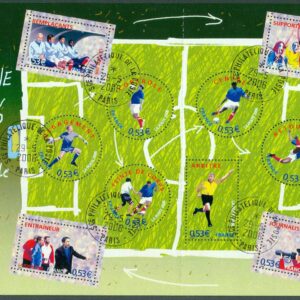 Frankrike - M 4075-4078 VM i fotboll 2006 i Tyskland, miniark kpl stpl