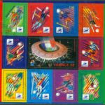 Frankrike – M 3270-3271 (BL 17) VM i fotboll 1998 i Frankrike, block kpl stpl