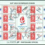 Frankrike – M 2883-2888 (BL 12) OS i Albertville 1992, block kpl stpl