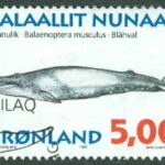 Grönland – F  306 Valar II, blåval. 5.00 kr stpl