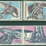 Tjeckoslovakien – M 1529-1532 Världsrymdflygning, 4 kpl **