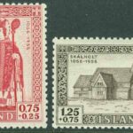 Island – F  334-335 Biskopssätet i Skálholt 900 år, 2 ol **