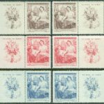 Tjeckoslovakien – M  532-534 Sokolkongress i Prag, 2 x 3 kpl med Zf **