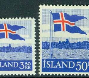 Island – F 361-362 Islands flagga, 2 kpl **/*
