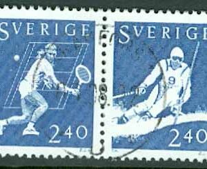 F 1182SX Sverige i världen, 2.40 kr i par. KRAMFORS 07.08.82 (y/å)