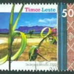Timor – M  372 Oavhängighet. Smycke av palmblad, 50 C stpl