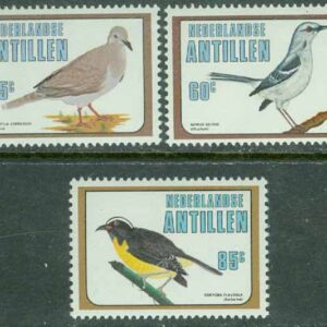 Nederländska Antillerna – M 429-431 Fåglar, bl.a. banansmyg, 3 kpl **
