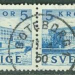 F  332CB Stockholms slott II. Nära prakt GÖTEBORG 1  11.4.50  (O/Vg)