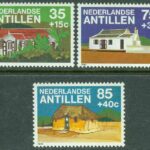 Nederländska Antillerna – M  484-486 Social och kulturell hjälp. Hustyper, 3 kpl **