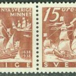Sverige – F  262BC Nya Sverigeminnet, 15 öre 3+4 sid. tandn. *