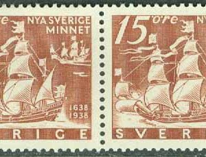 Sverige – F  262BC Nya Sverigeminnet, 15 öre 3+4 sid. tandn. *