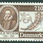 Danmark – F  943 Ole Worm, arkeolog, 1 kpl stpl