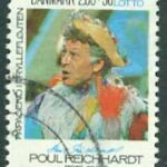 Danmark – F  883 Poul Reichhardt, skådespelare, 1 kpl stpl