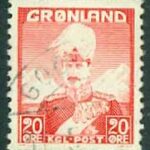 Grönland – F    6 Christian X, 20 öre stpl