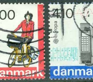 Danmark- F  948-949 Europa 1988 – Transport och kommunikation, 2 kpl stpl