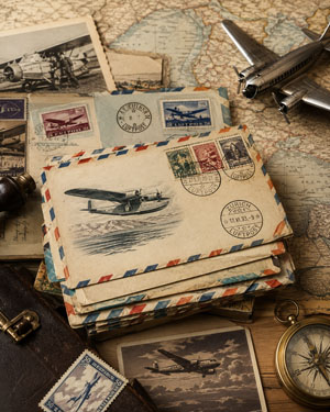 Första flyg-brev och luftpost